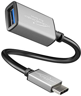 KabelDirekt – OTG-Adapter – 0,15m – USB-A-Buchse auf USB-C – USB 3.0 | OTG-Adapterkabel USB-A-3.0-Buchse auf USB-C-Stecker – SuperSpeed, für Festplatte, Kartenleser, Stick & Maus