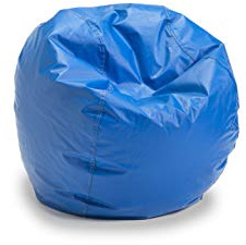 Child Bean Bag Chairs by Better American Products - Kid Sized Baseball Style Vinyl Bean Bag Chairs Perfect for Game Rooms and More (Blue)