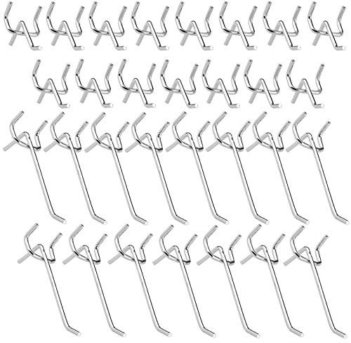 Wenxiaw Werkzeugwand Haken Pegboard Hooks Haken für Lochwand Lochwandhaken Lochplattenhaken für Supermarktregale Baumärkte Werkzeugräume, Länge 10cm 5cm Einfachhaken 30 Stücke