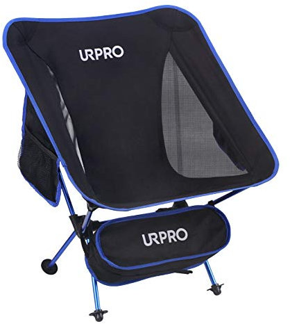 URPRO Camping Outdoor Ultralight Portable Folding Chairs Carry Bag Heavy Duty 145kgs Capacity Collapsible Folding Beach Blue