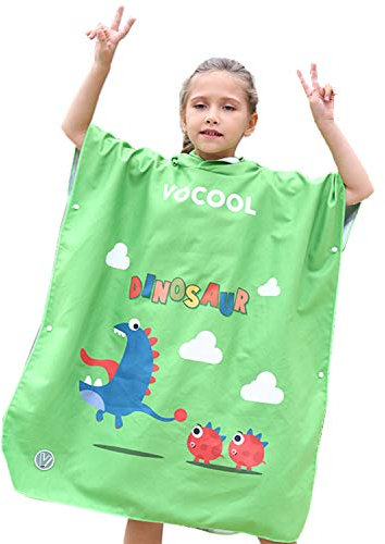 Xlabor Kinder Badeponcho mit Kapuzen Mikrofaser Schnelltrockend Strandtuch Bademantel Duschtuch Handtuch Schwimmen Surfing Strand Motiv-H L