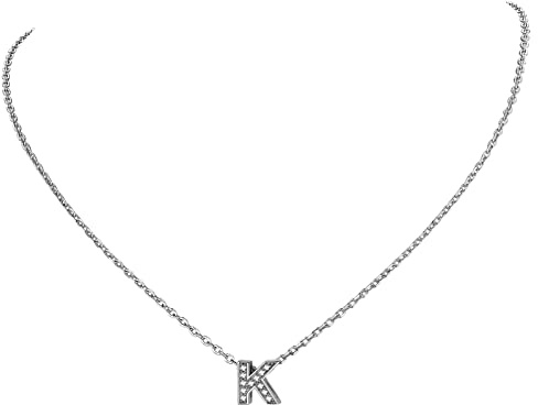Supcare Personalisierte Kette Damen Buchstaben Initial K Anhänger Halskette Anfangsketten mit CZ Kettenanhänger S925 Silberkette Letter Necklace Buchstabenkette Modeschmuck für Schwester
