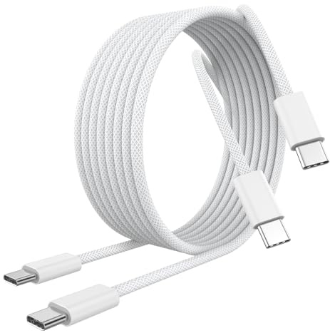 [Certifié MFi] Câble de Chargement pour iPhone 17 16 15, Lot de 2 câble de Charge USB C vers USB C 60 W 1.8M Long pour iPhone 17/17 Pro/17 Pro Max/Air/16 15 Pro Max, Galaxy S25 S24