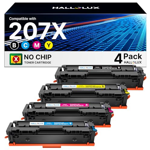 Toner Multipack 207X 207A Kompatibel für HP Toner 207A 207X W2210X für HP Color LaserJet Pro MFP M283fdw M255dw M282nw M283fdn M255nw W2210X W2211X W2212X W2213X Toner (Schwarz Cyan Gelb Magenta)