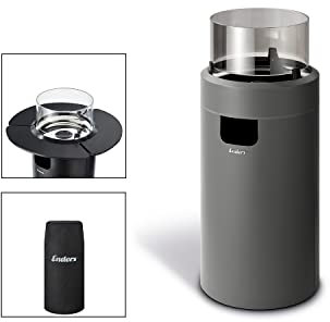 Enders Terrassenfeuer Nova LED M Grey/Black inkl. Wetterschutzhülle und Tischablage