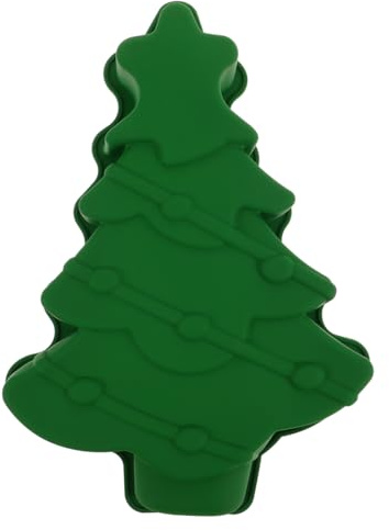 IMIKEYA Christmas Tree Cake Pan, 3D Christmas Tree Silicone Baking Molds Cute Cupcake Molds Holiday Pie Mould Bakeware Tray for Xmas Party Mousse Muffin Chocolate Sweets Fondant