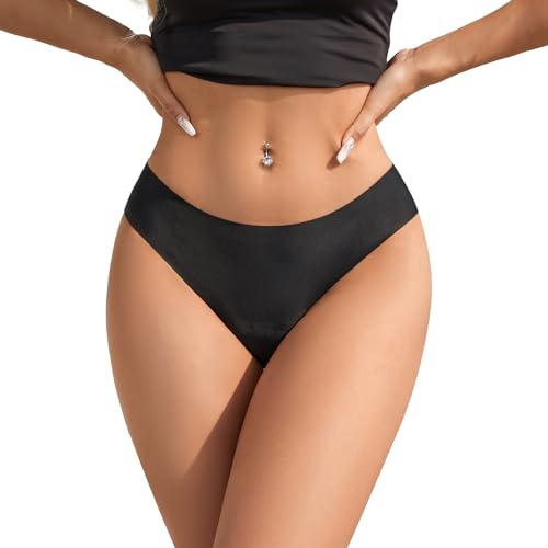 SHARICCA Slip Bikini per Il Ciclo per Donne, Costumi da Bagno per Il Ciclo, Slip Bikini Neri, Costumi da Bagno Mestruali a Prova di Perdite, Biancheria Intima per Il Ciclo（Nero-1P01-XS）
