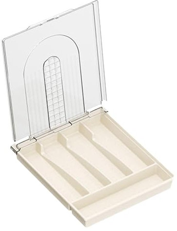 Rangements d'argenterie | Plateaux à couverts pour cuisine – Boîte de rangement pour argenterie avec 5 compartiments, support de rangement pour couverts avec couvercle pour organiser les couverts