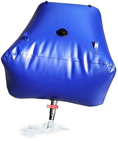 ZGFOZJGC Water Storage Cube, Collapsible Water Container With Spigot, Camping Water Storage Carrier Jug, 0.9mm Thick Pvc For Outdoors Hiking Hurricane Emergency (Color : Blue, Size : 600L/1.25X0.8X0.