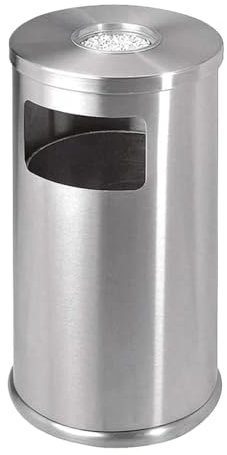 Poubelle Extérieure Cendrier Zylindrischer Zigaretten-Aschenbecher Aus Edelstahl Mit Aschenbecher, Kommerzieller Rußsäule, Runder Mülleimer Ordures Déchets Extérieur