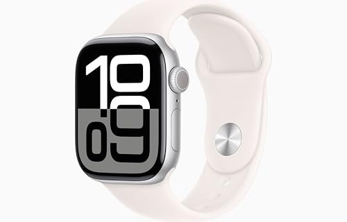 Apple Watch Series 10 [GPS + Cellular, 46mm] - Caja de Aluminio Plata con Correa Deportiva Rosa Rubor, S/M (Reacondicionado)