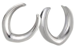 Grewod Piercing Schmuck Chirurgenstahl, Silber Ohr Tunnel Herren und Damen Flesh Tunnel Ohr Plug Ohr Expander 28MM, 1 Paar