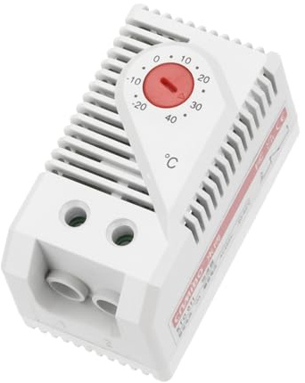 sourcing map Mechanischer Schalterthermostat KTO011 Schranktemperaturregler -20-40°C einstellbar normal geschlossen (N.C) Temperaturregelschalter