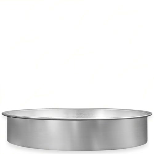 Juego de 3 moldes profesionales para hornear, 12 x 7,5 cm de altura, redondos, aluminio anodizado | sin puntos de soldadura | Perfecto para tartas de queso individuales y mini tartas personalizadas