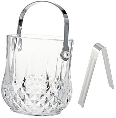Cabilock Transparentes Eiseimer Mit Eiszange Handlicher Bar-eisbehälter Für Wein Und Champagner Für Partys Und Moderne Wohnräume