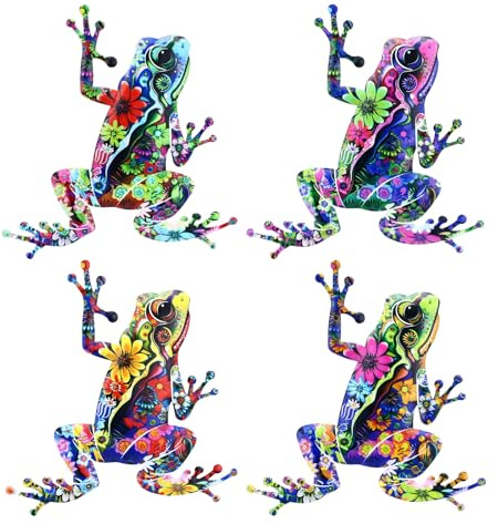 Haohai Frog Decor, Frog Wall Art, Outdoors Wall Decor, Frogs Decorations for Home, Garden Accessories Outdoor, Yard Ornaments Outdoors, Fence Decorations Outdoor (4)