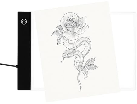 A4 LED Light Pad for Tracing – Ultra-Slim USB Powered Drawing Board with Adjustable Brightness – Ideal for Artists, Kids, Tattoo Stencil Work, Diamond Painting & Animation