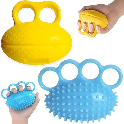 2 Stück Stressball Für Hände Therapie, Fingertrainer Anti Stress Bälle Massageball Stressbälle Knautschball kupressur Ball, Antistressball