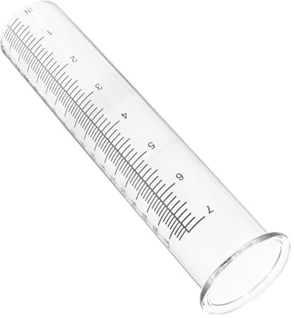 VANZACK Rasenwasserzähler mit Rain Chain Präziser Rasen Regenmesser aus Borosilikatglas Kleiner Regenmesser Ersatz für Garten und Outdoor mit Klarer und Einfacher Ablesung