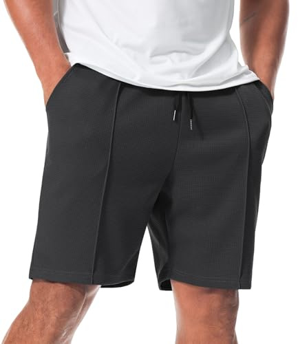 Curluriy Pantalones Cortos Gofre Hombre Casual Bermudas Shorts con Bolsillos Verano Conforta Sport Shorts