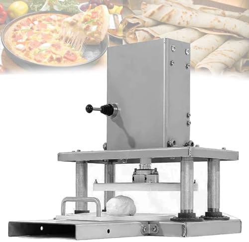Electric Pizza Dough Press 8.6''/9.8''/11.8'' Commercial Dough Sheeter Pizza Press Making Machine Stainless Steel Pizza Bread Maker Equipment for Home/Restaurant/Bakery,30cm