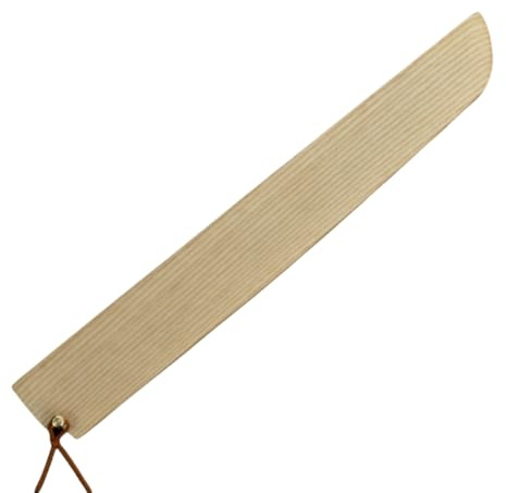 Aibote Handgefertigtes japanisches Sakimaru-Messeretui aus natürlichem Eschenholz, Holzabdeckung mit Messingstift, Kochmesser-Etui, Schutz (Sakimaru, 300 mm)