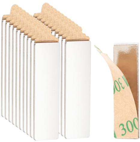 Yikki 20 Stück Magnete zum Kleben, Magneten Neodym 30x10x1mm | Magnet Selbstklebend Flach für Whiteboard, Kühlschrank, Fotos, Magnetstreifen, Magnettafel, Jalousien, Basteln (30*10*1)