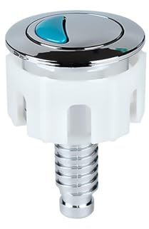 WAZUBC Botón Pulsador de Doble Descarga para Cisterna de Inodoro Botón Redondo de Plástico ABS para Reparación de Tanque de Agua de Baño (plateado)