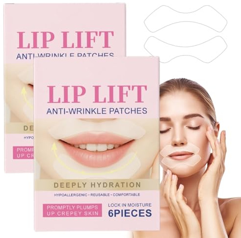 Patch Anti Rides Visage, Patch Anti Rides Les Lèvres, Smile Line Patches, Patchs Smile Line Pour Les Rides 6 Pièces, Patchs Rides Les Lèvres, Réduit Les Rides Du Sourire, Lisse Les Ridules (12PCs)