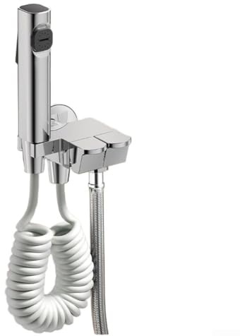 Ensemble de toilettes pour bébé avec bidet à haute pression et valve d'angle à double sortie, pour laver les cheveux ou lavabo (B)