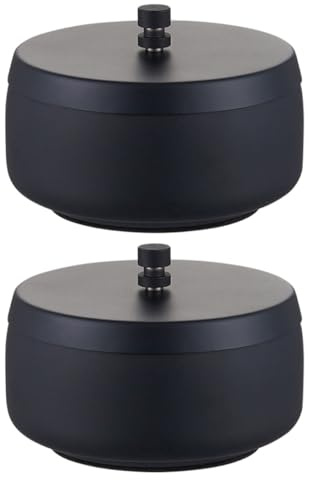 DIYEAH Cenicero de Acero Inoxidable 2 Piezas Pequeño con Tapa Resistente al Viento Golpes para Interiores y Exteriores Bandeja para Portátil Adecuado para Hogar Oficina y Viajes
