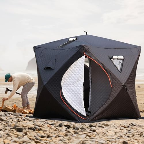 VNATWGOO Cabina de Sauna Aislada, Tienda de Sauna Portátil para Exteriores, Impermeable y con Aislamiento Térmico, para SPA en Casa, Interior y Exterior