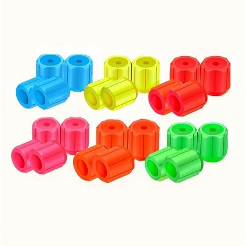 Bouchons de Valve de Pneu de Voiture Lumineux, 24 Capuchons Fluorescents de Valve de Pneu de Voiture Universel, Anti-Poussière Couvercle de Tige de Valves Lumineux pour Vélo Motos Voitures