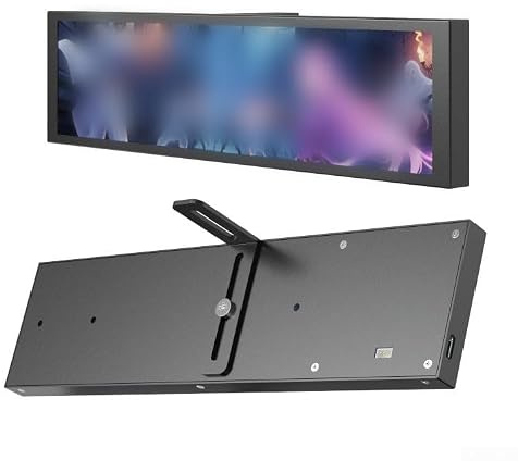 Mirabox D92 - Schermo secondario da 9,2 pollici per PC Chassis CPU Temp Monitor Gaming Performance Display Lega Bianco (nero)