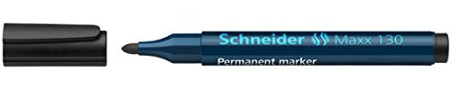 Schneider Maxx 130 Permanent-Marker (Strichstärke: 1-3 mm, nachfüllbar), Schwarz