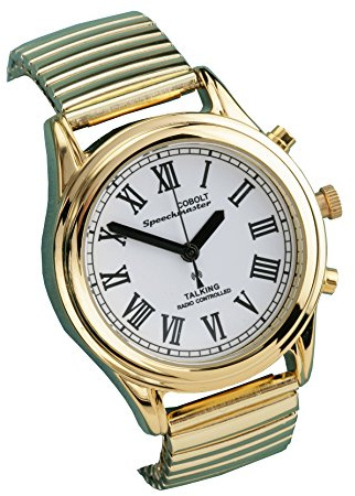 Cobolt Systems Ltd W27 Ladies Gold Radio Con Talking Watch with Leather Strap (As photo but with black leather strap)