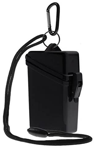 Witz STRANDSAFE Large - großer wasserdichter Badesafe schwarz [1 Stück] Strandbox Schwimmsafe mit Karabinerhaken und Nylonschnur zum umhängen
