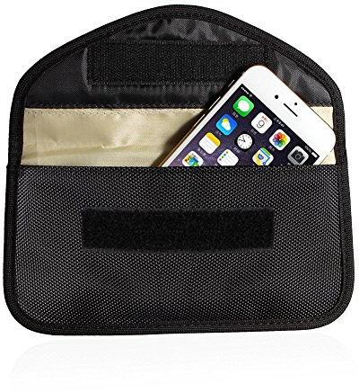 Co-link Tela di Protezione Anti-Radiazioni Anti-Tracking Anti-Spia Segnale di Blocco del Sacchetto di Caso Multifunzione Bag Funzione per Il Telefono Cellulare (Nero)