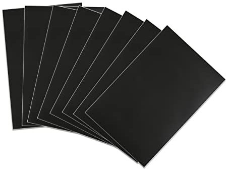 NUOLUX 8pcs A4 Tableau Noir Ardoise Sticker amovible Autocollant Sticker mural avec 1 craie (noir)