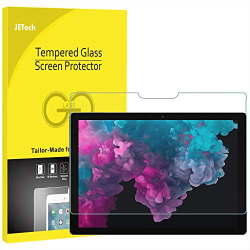 JETech Pellicola Protettiva per Surface Pro 6/5/4, 1 Pezzo | HD Trasparente, Compatibile con Face ID, Vetro Temperato Antigraffio