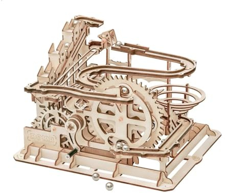 Robotime LG501 Marble Parkour Kugelbahn Bausatz aus Holz hergestellt, Maße: 25.5 x 23.5 x 18.5 cm, Teile: 254 Stück