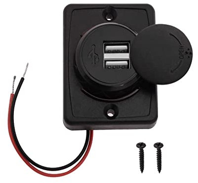 YINETTECH 3.1A Car Dual USB Charger 2 Port USB Charging Adapter Socket Charging Panel Mount 12V-24V for Mobile Phone Tablet Android Devices PDA GPS