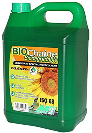 HUILE DE CHAINE TRONCONNEUSE MINERVA BIO CHAINE 68 SPECIALE BIODEGRADABLE (5L) (100% MADE IN FRANCE)