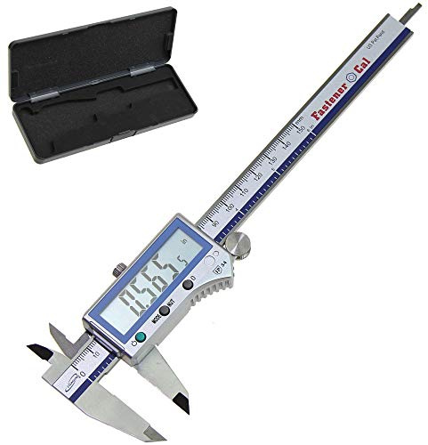 iGAGING Fastener Cal Digital Caliper 0-6/150 mm - IP54 Electronic Caliper - Quick & Accurate Inch/Metric/Inch Fractional/Fastener Size Reading - Includes Case, Manual, & Battery