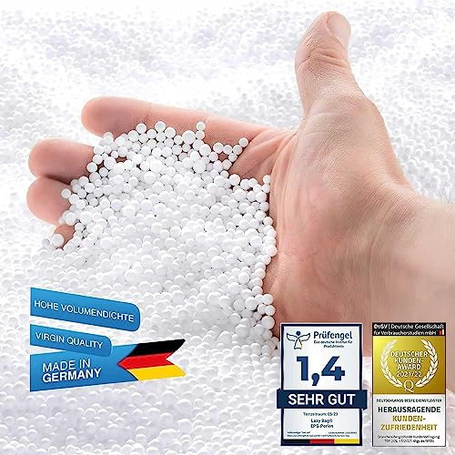 LAZY BAG Original EPS Perlen Sitzsackfüllung Sitzsack Styropor-Kügelchen Nachfüllpack Füllung für Sitzsäcke Sitzkissen Nackenkissen UVM. (50 Liter)