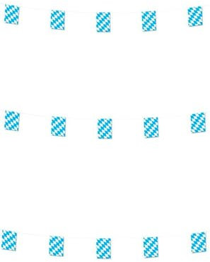 Widmann 02525 - Guirnalda de banderas bávaras, 6 m, ignífugo, decoración, cadena de banderines, fiesta de la cerveza, fiesta popular, fiesta de lema