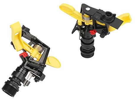 Irrigation Dripper Swinging 3/4 Inch Male Rotating Rocker Arm Sprinkler 360 Gear-Driven Automatic Watering Nozzle 5 Pieces of Garden Farm Irrigation Tools