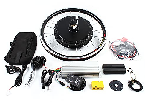 kangten Kit de conversión para bicicleta eléctrica de 20 pulgadas, motor LED, rueda delantera, bicicleta eléctrica, 1000 W, 48 V