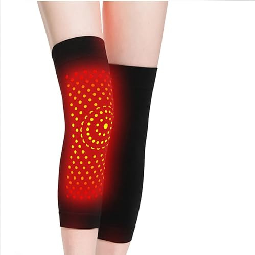 Self Heating Knee Brace Support Fleece Magnets Knee Warmer Winter Thermal Compression Knee Wrap Sleeves Treating Knee Injury for Arthritis, Joint Pain Relief, Sports Injury Recovery