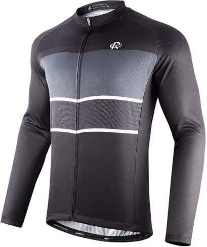 ROTTO Herren Radtrikot Fahrradtrikot Langarm Rennrad Trikot Farbverlauf Reihe